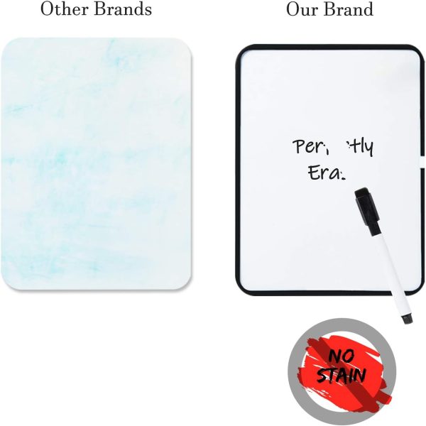 Magnetic Dry Erase Board 6" x 8" with Magnetic Marker and 2 Magnets - Mini Whiteboard for School Locker, Fridge, Office, Home (Blue Framed) - Image 2